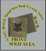 A-TACS NAVY PETTY OFFICER RANK E-5-PO-2, BLACK THREAD with Velcro(r) backing. A-TACS NAVY PETTY OFFICER RANK E-5-PO-2, BLACK THREAD with Velcro(r) backing.