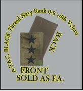 A-TACS NAVY PETTY OFFICER RANK E-9, 2 7/8 inches by 2 inches with Velcro(r) backing. BLACK THREAD