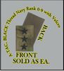 A-TACS NAVY PETTY OFFICER RANK E-9, 2 7/8 inches by 2 inches with Velcro(r) backing. BLACK THREAD A-TACS NAVY PETTY OFFICER RANK E-9, 2 7/8 inches by 2 inches with Velcro(r) backing. BLACK THREAD