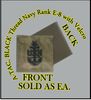A-TACS NAVY RANK E-8-SCPO, BLACK THREAD with Velcro(r) backing. A-TACS NAVY RANK E-8-SCPO, BLACK THREAD with Velcro(r) backing.