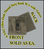 A-TACS NAVY RANK WO1,  OLIVE DRAB thread   with Velcro(r) backing.