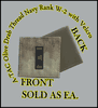 A-TACS NAVY RANK WO2  OLIVE DRAB thread  with Velcro(r) backing.