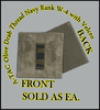 A-TACS NAVY  RANK WO4,  OLIVE DRAB thread   with Velcro(r) backing.