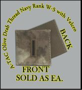 A-TACS NAVY  RANK WO5,  with Velcro(r) backing.