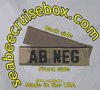 AB NEG BLOOD TYPE IN BLACK ON MULTICAM TAPE With Velcro