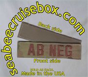 AB NEG BLOOD TYPE IN SPICE BROWN ON MULTICAM TAPE With Velcro
