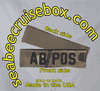 AB POS BLOOD TYPE IN BLACK ON MULTICAM TAPE With Velcro