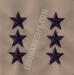 ABU SEW ON RANK O9 Lt. General (Point to Center) SOLD AS A PAIR