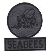 ACU Seabee pocket patch gray with Velcro (gun Left)