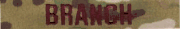 Airforce MultiCam branch tapes with spice brown letters for MultiCam uniforms