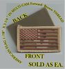 AMERICAN FLAGS  1 7/8 X 3 1/4 INCH MULTICAM - FORWARD- BROWN THREAD With Velcro