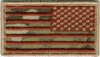 AMERICAN FLAGS  1 7/8" X 3 3/4" INCH on MULTICAM REVERSED Brown Thread NO Velcro