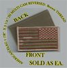 AMERICAN FLAGS  1 7/8 X 3 1/4 INCH MULTICAM - Reversed - BROWN THREAD With Velcro