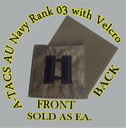 ATACS FOLIAGE GREEN AIR FORCE RANK Captain Insignia (03), in black thread with Velcro(r) backing