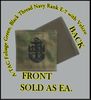 ATACS FOLIAGE GREEN USN RANK E7 in black thread with Velcro(r) backing