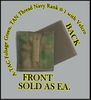 ATACS FOLIAGE GREEN USN RANK ENS (01) in black thread with Velcro(r) backing