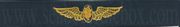 AVIATION EXERIMENTAL PSYCOLOGIST, Breast Device, Embroidered in Gold Thread on BLUE coverall fabric