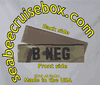 B NEG BLOOD TYPE IN BLACK ON MULTICAM TAPE With Velcro