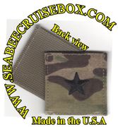 BRIGADIER GENERAL in (OCP) MultiCam Air force RANK ( 0-7 ) Insignia w/ Hook Fastener brown Thread