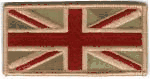 BRITISH FLAGS  1 3/4 X 3 1/2 INCH on MULTICAM BACKGROUND