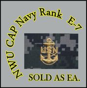  Cap Device embroidered    Chief E-7, New Navy Digital