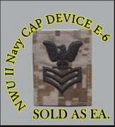 Cap Device embroidered, DIG-DESERT, 1ST Class Petty Officer E-5 New Navy Digital
