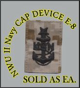 Cap Device embroidered, DIG-DESERT, E8 SENIOR CHIEF PETTY OFFICER, New Navy Digital
