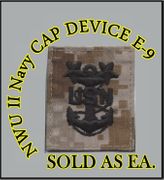Cap Device embroidered, DIG-DESERT, E9 MASTER CHIEF PETTY OFFICER, New Navy Digital