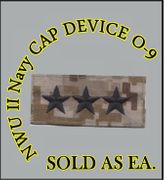 Cap Device embroidered, DIG-DESERT, VADM VICE ADMIRAL, New Navy Digital TAN