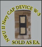 Cap Device embroidered, DIG-DESERT, WO3 WARRANT OFFICER, New Navy Digital