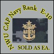 Cap Device embroidered  Master Chief Petty Officer OF THE NAVY (MCPON) E-10, New Navy Digital