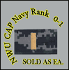   Cap Device embroidered  O-1 Ensign, New Navy Digital  