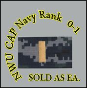   Cap Device embroidered  O-1 Ensign, New Navy Digital  
