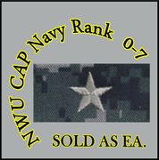  Cap Device embroidered   Rear Admiral Lower Half's, New Navy Digital