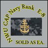  Cap Device embroidered   Senior Chief E-8, New Navy Digital