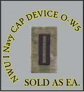 Cap Device embroidered, WOODLAND DIGITAL, WO5 WARRANT OFFICER, New Navy Digital