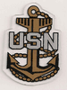 Chief Petty Officer hardhat rank sticker