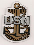 Chief Petty Officer hardhat rank sticker