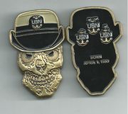 Coin 2 " Navy Female master Chief Petty Officer Skull SOLD AS EACH