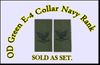 Collar Device E-4 3rd class Embroidered (right/left), OD Green 