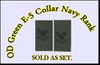Collar Device E-5 2nd class Embroidered (right/left), OD Green 
