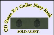 Collar Device E-7 CPO Embroidered  (right/left), OD Green 