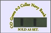 Collar Device O-2 LTJG Embroidered  (right/left), OD Green 