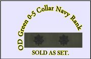 Collar Device O-5 CDR Embroidered  (right/left, OD Green )