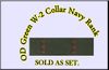 Collar Device W-2 Embroidered  (right/left), OD Green 