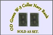 Collar Device w-3 Embroidered (right/left), OD Green 