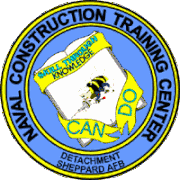 COMING SOON COMMAND HARDHAT STICKERS, Naval Construction Trainning Center Det Sheppard AFB 