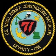 COMING SOON COMMAND HARDHAT STICKERS, Naval Mobile Construction Battalion 71