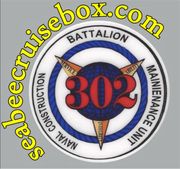 Naval Construction Battalion Maintenance unit 302 COMMAND HARDHAT STICKER