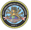COMING SOON NAVY CARGO HANDLING BATTALION ELEVEN COMMAND HARDHAT STICKER 